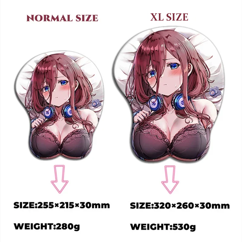 Custom made Anime 3D Mouse Pad Oppai Personalized