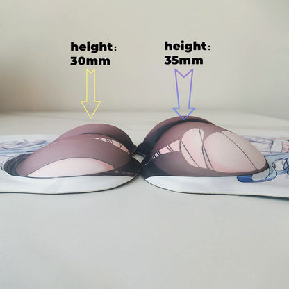 Elden Ring Melina Gamer Anime Sexy Mouse Pad with Wrist 3D Big Oppai Silicone Gel Gaming Mousepad