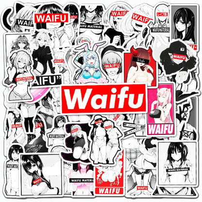 10/30/50PCS Anime Waifu Sexy Stickers Laptop Vinyl Decal