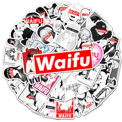 10/30/50PCS Anime Waifu Sexy Stickers Laptop Vinyl Decal