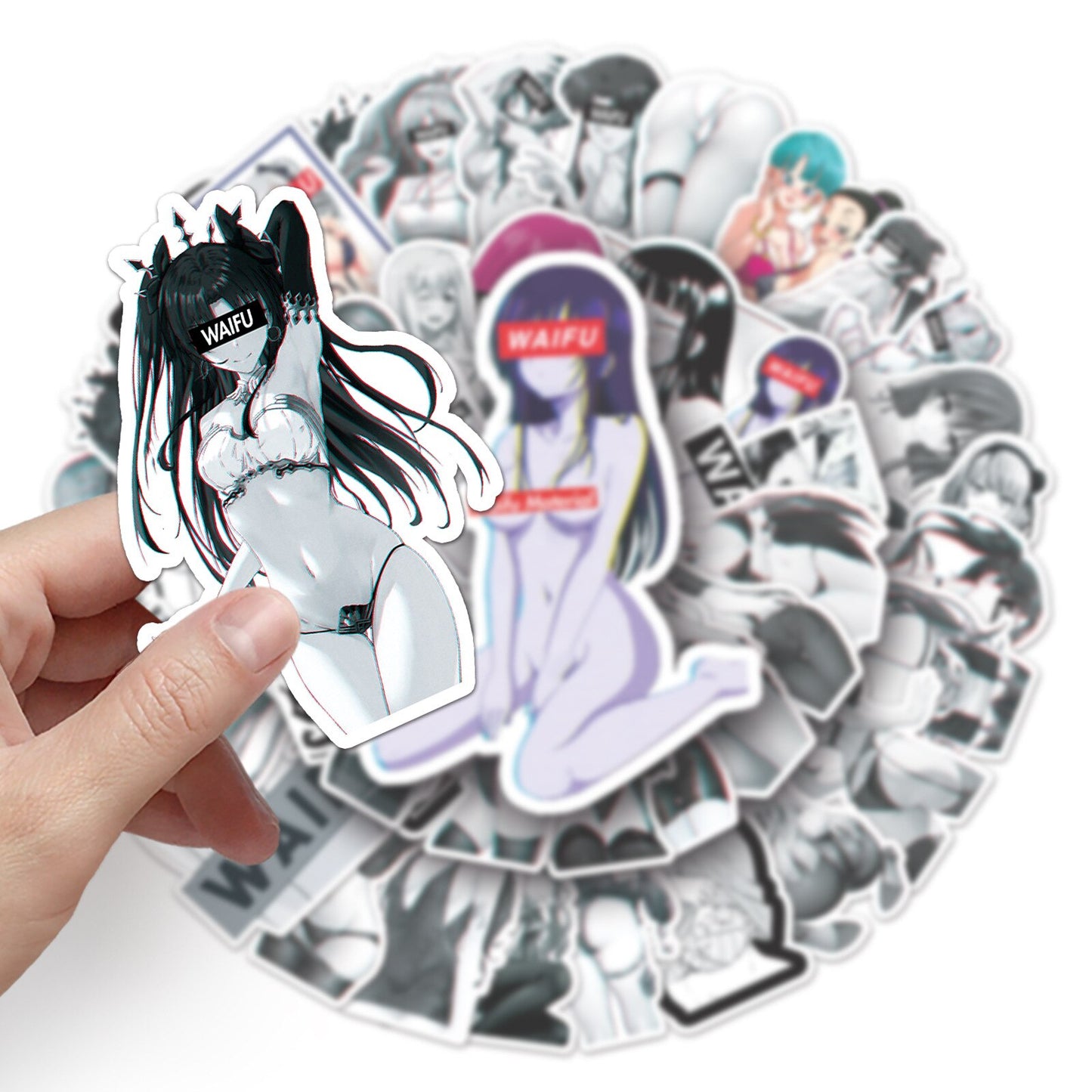 10/30/50Pcs Stickers Anime Sexy Waifu Pinup Girl Bunny Suitcase Laptop Sticker Adults Girls Otaku
