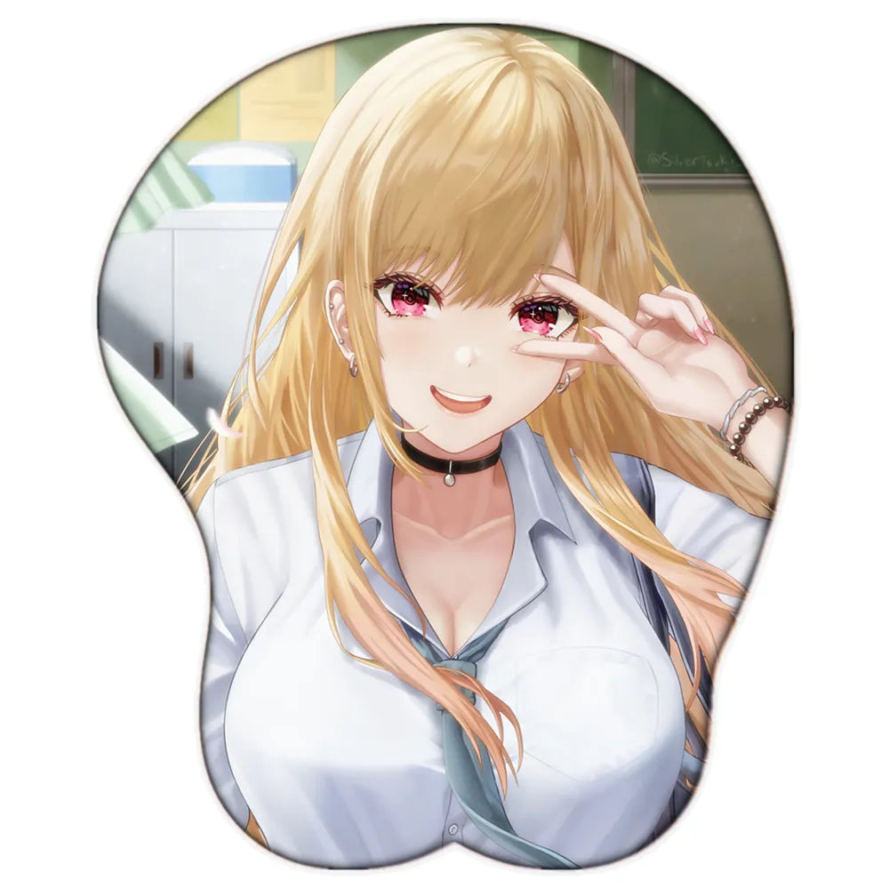 3D Boobs Mousepad Anime Marin with Wrist Oppai Gel - 8 versions