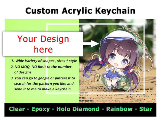 Custom Acrylic Keychain Pendant Personalized
