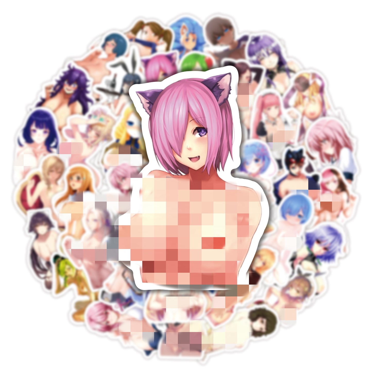 Stickers Naked Girls Anime Hentai Lewd