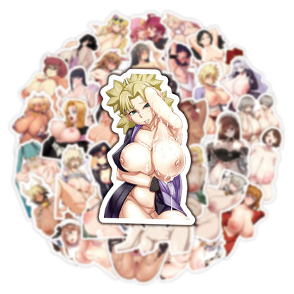 50 pcs - Oppai Stickers Naked Girls Anime Hentai Lewd - Waifu Ecchi Manga Sexy