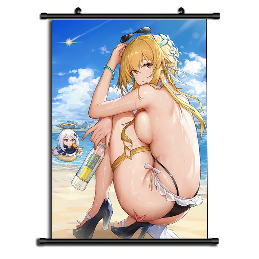 Anime Poster Home Decor Wall Scroll Painting Genshin Impact - Fan Made Merchandise