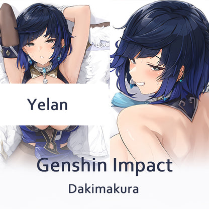 Dakimakura Anime Genshin Impact Yelan Pillow Cover Fan Made Merchandise