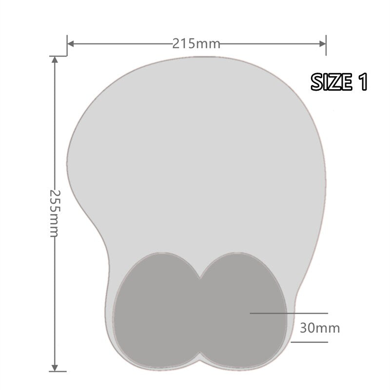 Anime 3D Oppai Mouse Pad Boobs Wrist Rest - 2 versions