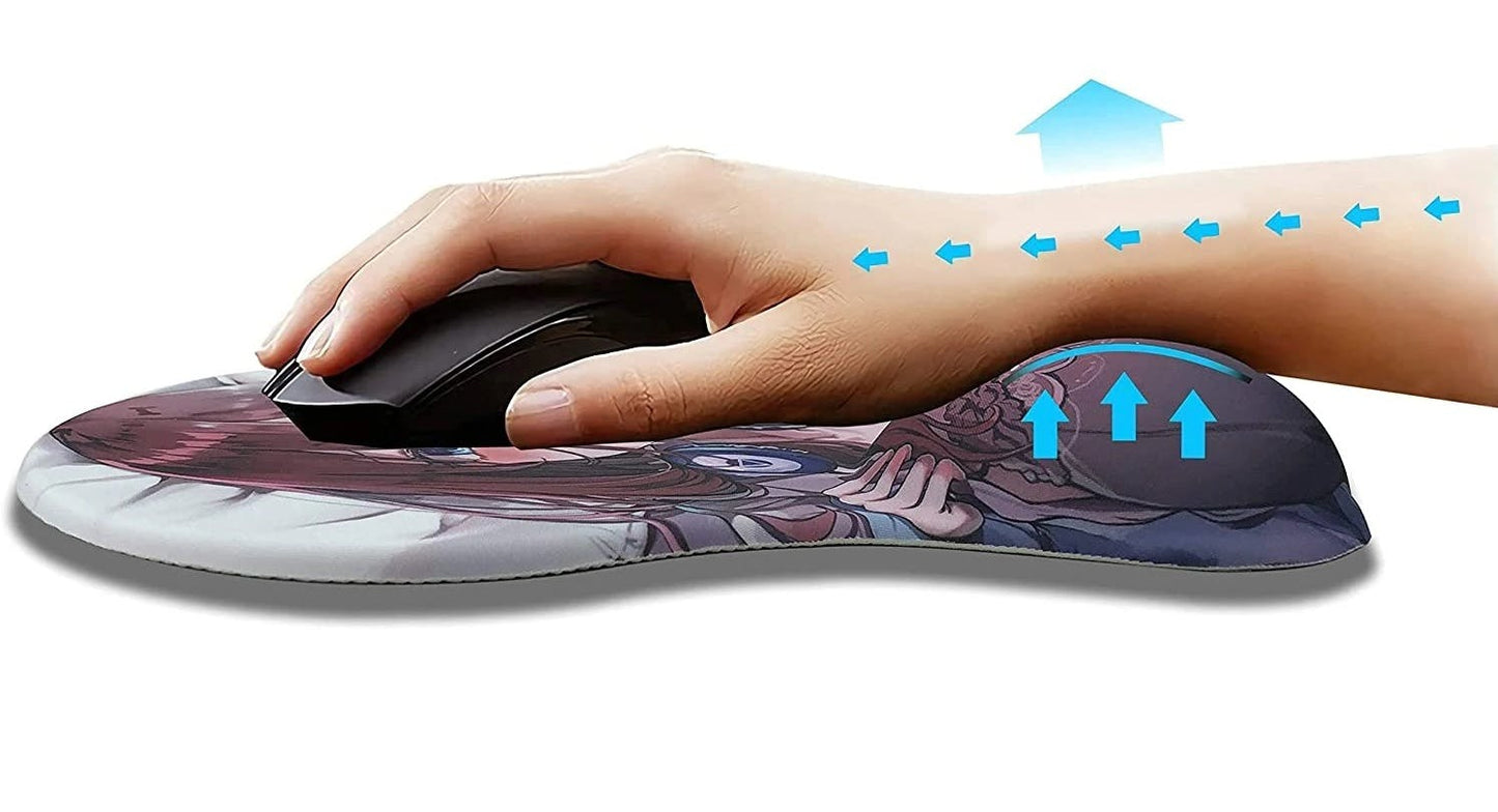 Anime 3D Oppai Mouse Pad Yelan Genshin Impact Wrist Rest Gaming Gift - Fan made merchandise - 3 versions