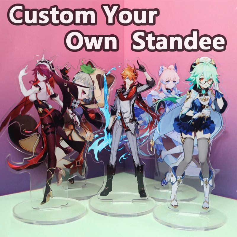 Custom Acrylic Anime Stand - Figurine Standee Rainbow Holographic