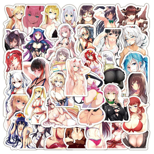 100 pcs Sexy Anime Sticker Lewd - Waifu Ecchi Manga Anime