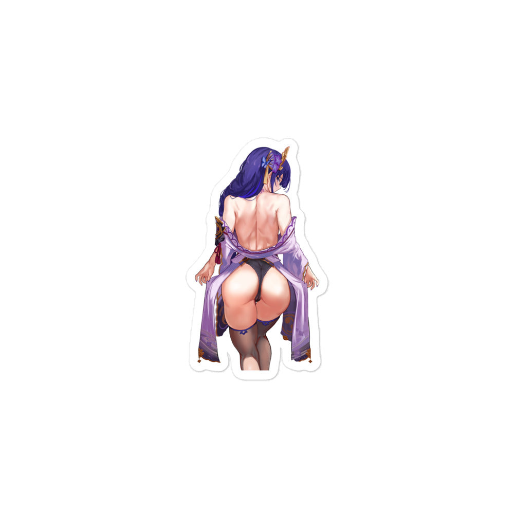 Anime Sexy Girl Sticker Shogun Raiden Genshin Impact Waterproof Waifu - Fan made merchandise