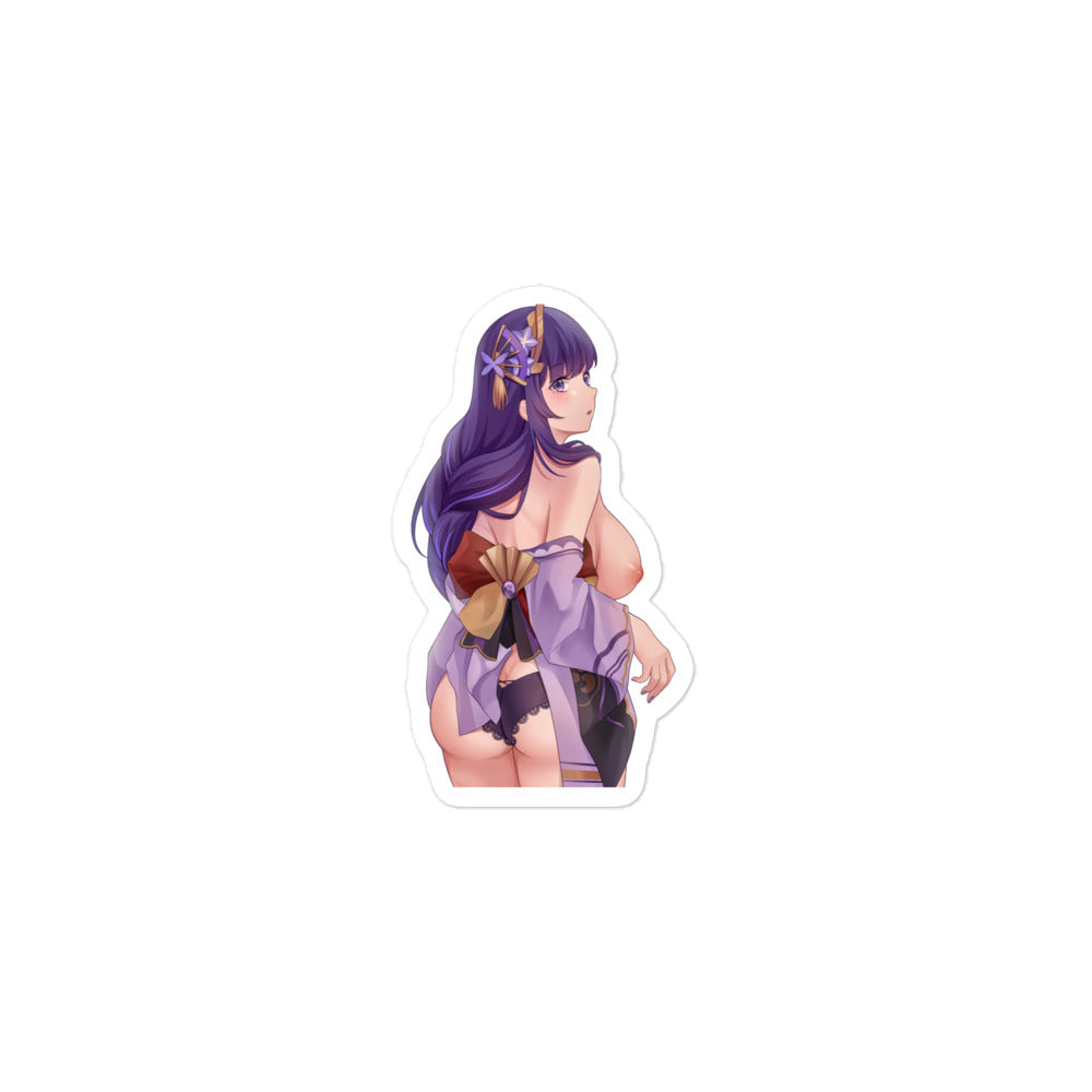 Anime Sexy Girl Sticker Shogun Raiden Genshin Impact Waterproof Waifu - Fan made merchandise